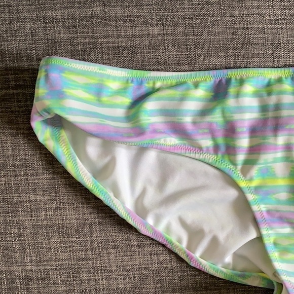 Green purple tie dye inspired hipster bikini L - Picture 3 of 9